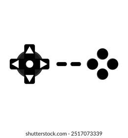 Ilustración vectorial del ícono de la consola de Botón de juegos clásicos