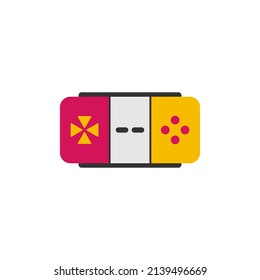 Vector illustration of a classic game controller. Gamer icon.