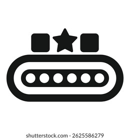 Vector illustration of a classic game controller icon with buttons and a star symbol