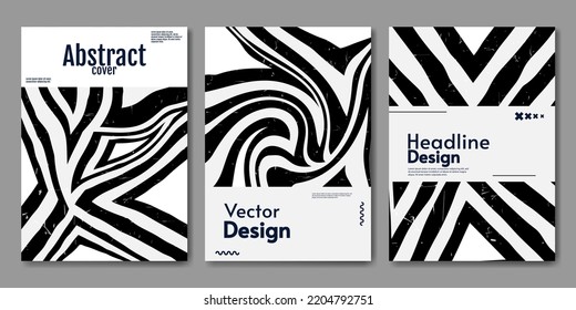 Vector illustration. Classic graphic. Set of minimalist posters. Design for poster, banner, brochure.