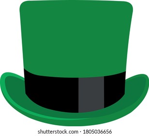 Vector illustration of a classic green saint patrick hat