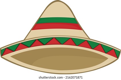 Vector illustration of a classic hat from mexico