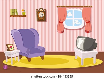 Vector Illustration of a Classic Living Room