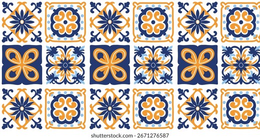 padrão de majolica clássico de ilustração de vetor
