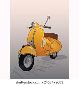 Vector Illustration of Classic Motorcycle