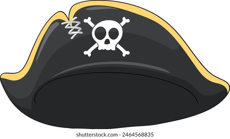Vector illustration of a classic pirate hat