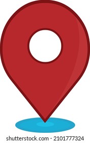 Vektorgrafik des klassischen roten GPS-Symbols