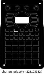 Vector illustration of a classic sampler and effects processor	
