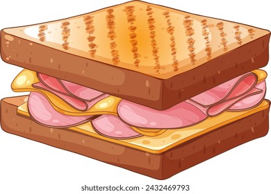 Vector illustration of a classic sandwich