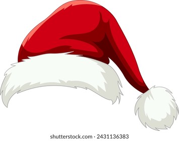 Vector illustration of a classic Santa hat.