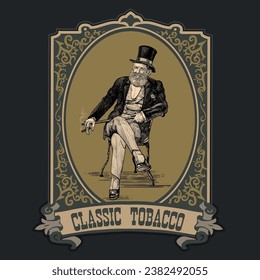 Vector illustration of classic tobacco in EPS10 version format