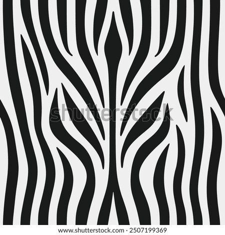 A vector illustration of a classic zebra stripe pattern in black and white.