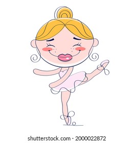 vector illustration of classical ballet, figure ballet dancer