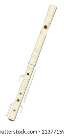 Vector Illustration of classical flute - musical instrument