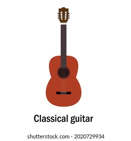 Vector illustration of classical guitar.