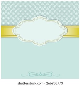 Vector illustration of a classical simple wedding invitation, birthday card template in soft pastel colors