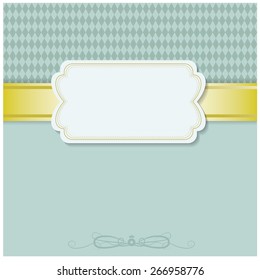 Vector illustration of a classical simple wedding invitation, birthday card template in soft pastel colors