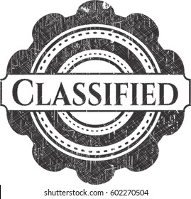 Ilustración vectorial de Clasificada con textura de pizarra
