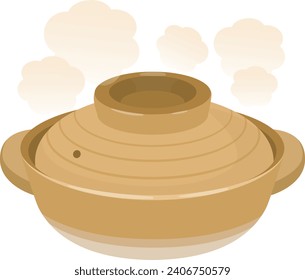 Vector illustration of clay pot