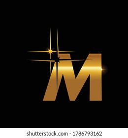 A vector illustration of Clean and shine Monogram Initial letter M logo