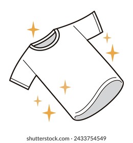 Ilustración vectorial de camiseta limpia
