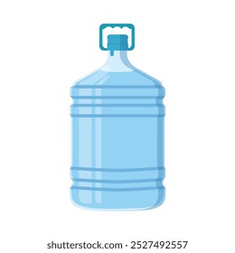 Vector illustration of clean water plastic bottle. Clean water drinking mineral icon or emblem, bottled water for coolers distribution service vector symbol plastic water bottle advertising 
