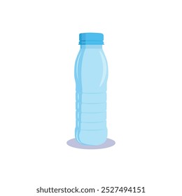 Vector illustration of clean water plastic bottle. Clean water drinking mineral icon or emblem, bottled water for coolers distribution service vector