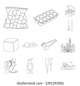 Vector illustration of clean  and wet  sign. Set of clean  and purity stock vector illustration.
