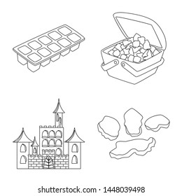 Vector illustration of clean and wet sign. Collection of clean and purity stock symbol for web.