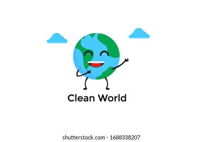 Vector Illustration Clean World from Virus 