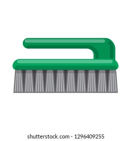 Vector illustration of cleaning brush and service logo. Collection of cleaning and household stock vector illustration.