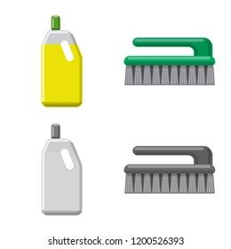 Vector illustration of cleaning and service icon. Set of cleaning and household stock symbol for web.