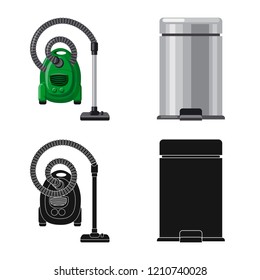 Vector illustration of cleaning and service icon. Collection of cleaning and household stock symbol for web.