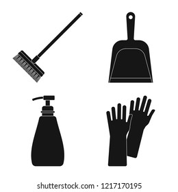 Vector illustration of cleaning and service icon. Collection of cleaning and household stock symbol for web.