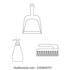 Vector illustration of cleaning and service icon. Collection of cleaning and household stock symbol for web.
