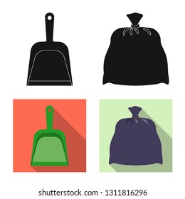 Vector illustration of cleaning and service icon. Set of cleaning and household vector icon for stock.