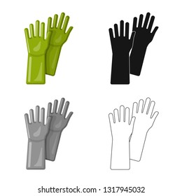 Vector illustration of cleaning and service icon. Set of cleaning and household stock symbol for web.