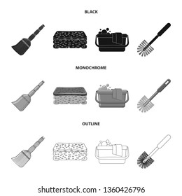 Vector illustration of cleaning and service icon. Set of cleaning and household stock symbol for web.