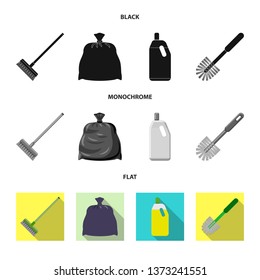 Vector illustration of cleaning and service icon. Collection of cleaning and household stock symbol for web.