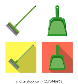 Vector illustration of cleaning and service logo. Collection of cleaning and household stock symbol for web.