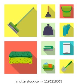 Vector illustration of cleaning and service logo. Collection of cleaning and household stock vector illustration.
