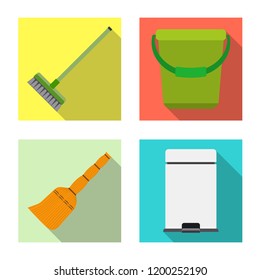 Vector illustration of cleaning and service logo. Collection of cleaning and household stock vector illustration.