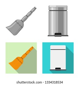 Vector illustration of cleaning and service logo. Collection of cleaning and household stock symbol for web.