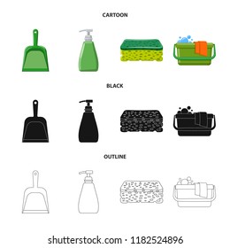 Vector illustration of cleaning and service sign. Collection of cleaning and household vector icon for stock.