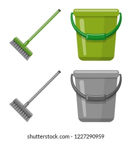 Vector illustration of cleaning and service sign. Collection of cleaning and household stock symbol for web.