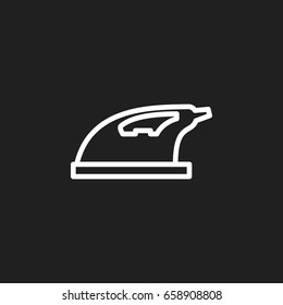 Vector Illustration Of Cleaning Symbol On Appliance Outline. Premium Quality Isolated Iron Element In Trendy Flat Style.