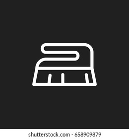 Vector Illustration Of Cleaning Symbol On Scrub Outline. Premium Quality Isolated Brush Element In Trendy Flat Style.