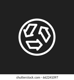 Vector Illustration Of Cleaning Symbol On Garbage Outline. Premium Quality Isolated Ecology Element In Trendy Flat Style.