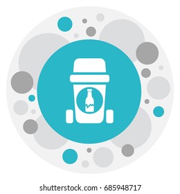 Vector Illustration Of Cleaning Symbol On Glass Recycle Icon. Premium Quality Isolated Glassware Recycling Element In Trendy Flat Style.