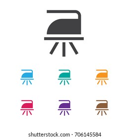 Vector Illustration Of Cleaning Symbol On Pressboard Icon. Premium Quality Isolated Flatiron Element In Trendy Flat Style.